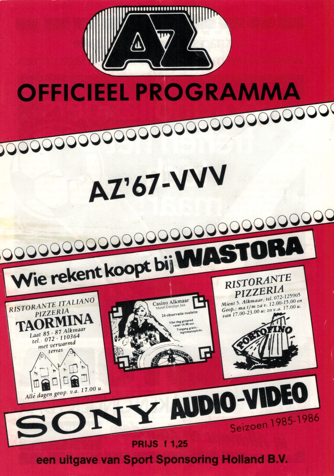 AZ Programma 5-apr-1986 VVV thuis